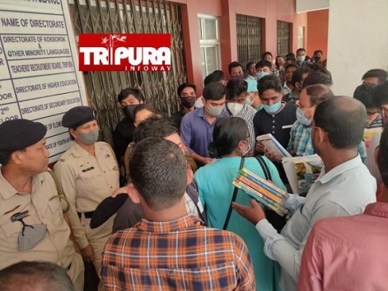 Tripura TET Candidates Protested alleging Wrong Questions / Answers: To Challenge the Dept in Court Tripura TET Candidates Protested alleging Wrong Questions / Answers: To Challenge the Dept in Court